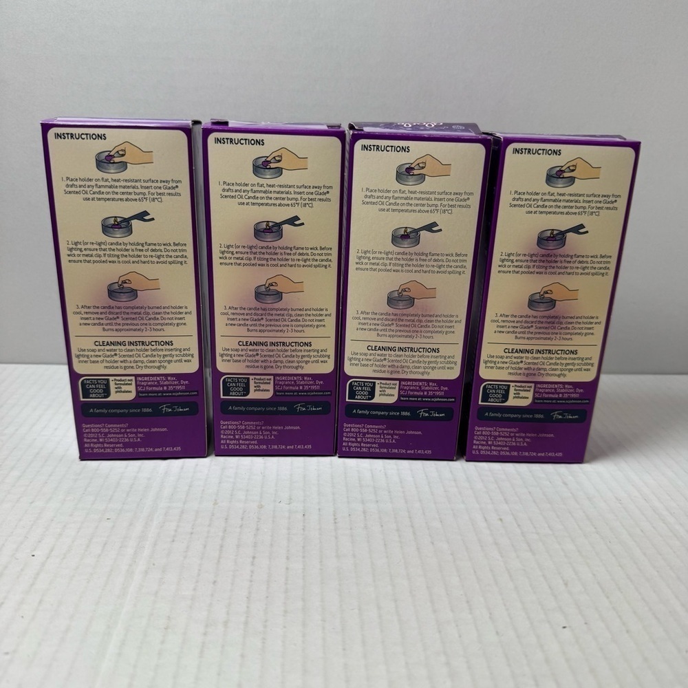 4 Boxes of Glade Scented Oil Candle 4PK Refills Nutcracker Crunch - Picture 2 of 4